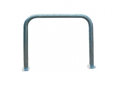 Absperrbügel/Anlehnbügel aus Stahl Ø 48 mm, zum Aufdübeln, ohne Querholm, Höhe: 1 m